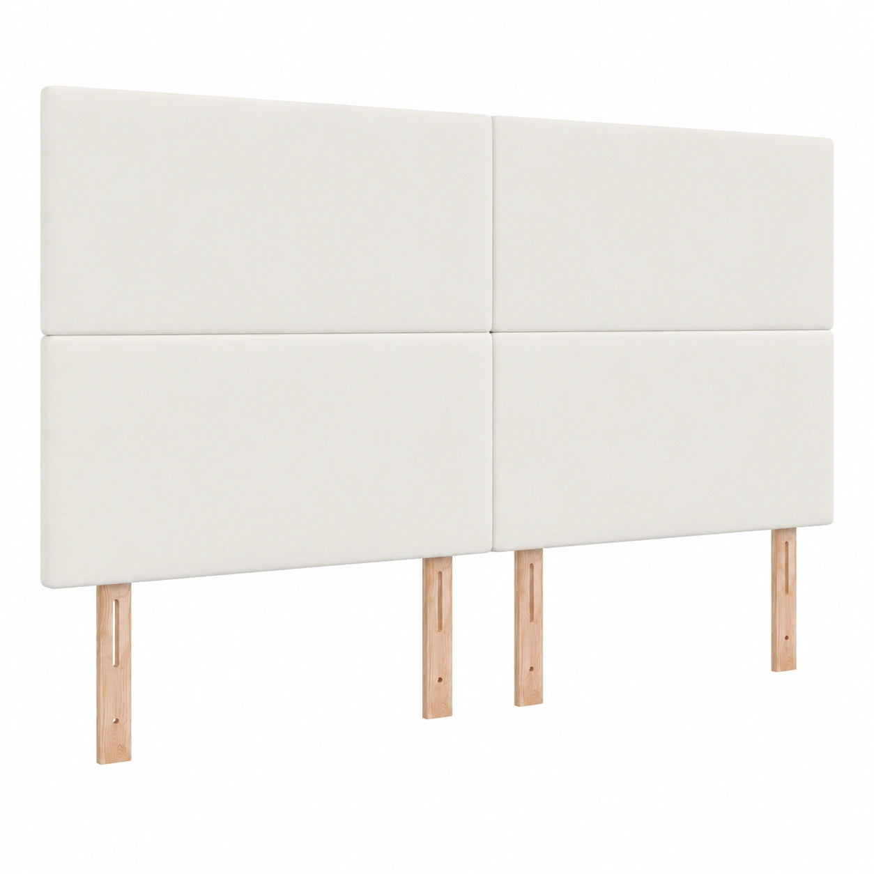Verstellbares Cord-Kopfteil aus Creme-Cordstoff 180 cm, Rechteckig & Gepolstert