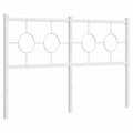 vidaXL - Metallbett Kopfteil aus Stahl, 150cm, Weiß, Schlafzimmer Zubehör