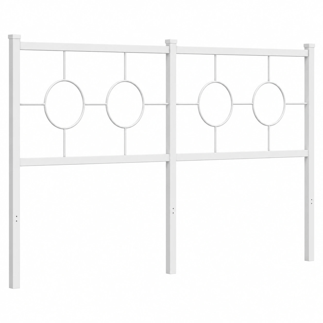 vidaXL - Metallbett Kopfteil aus Stahl, 150cm, Weiß, Schlafzimmer Zubehör