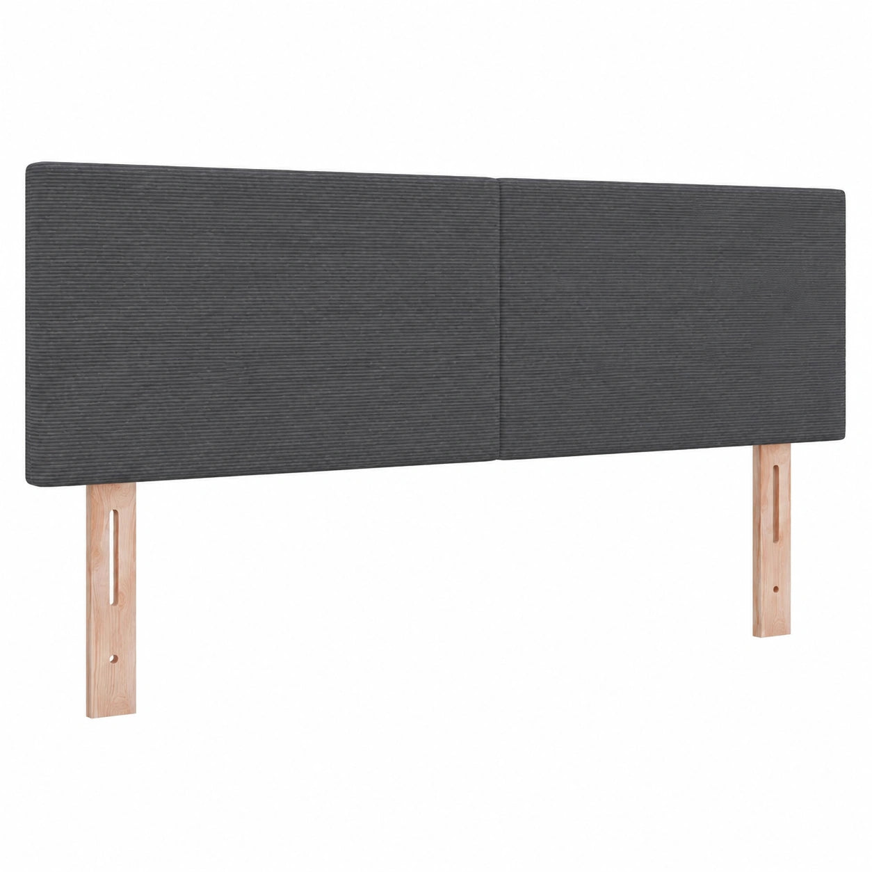 Cordstoff Kopfteil Dunkelgrau 144 cm, Modernes Polsterdesign mit Verstellbarer Höhe