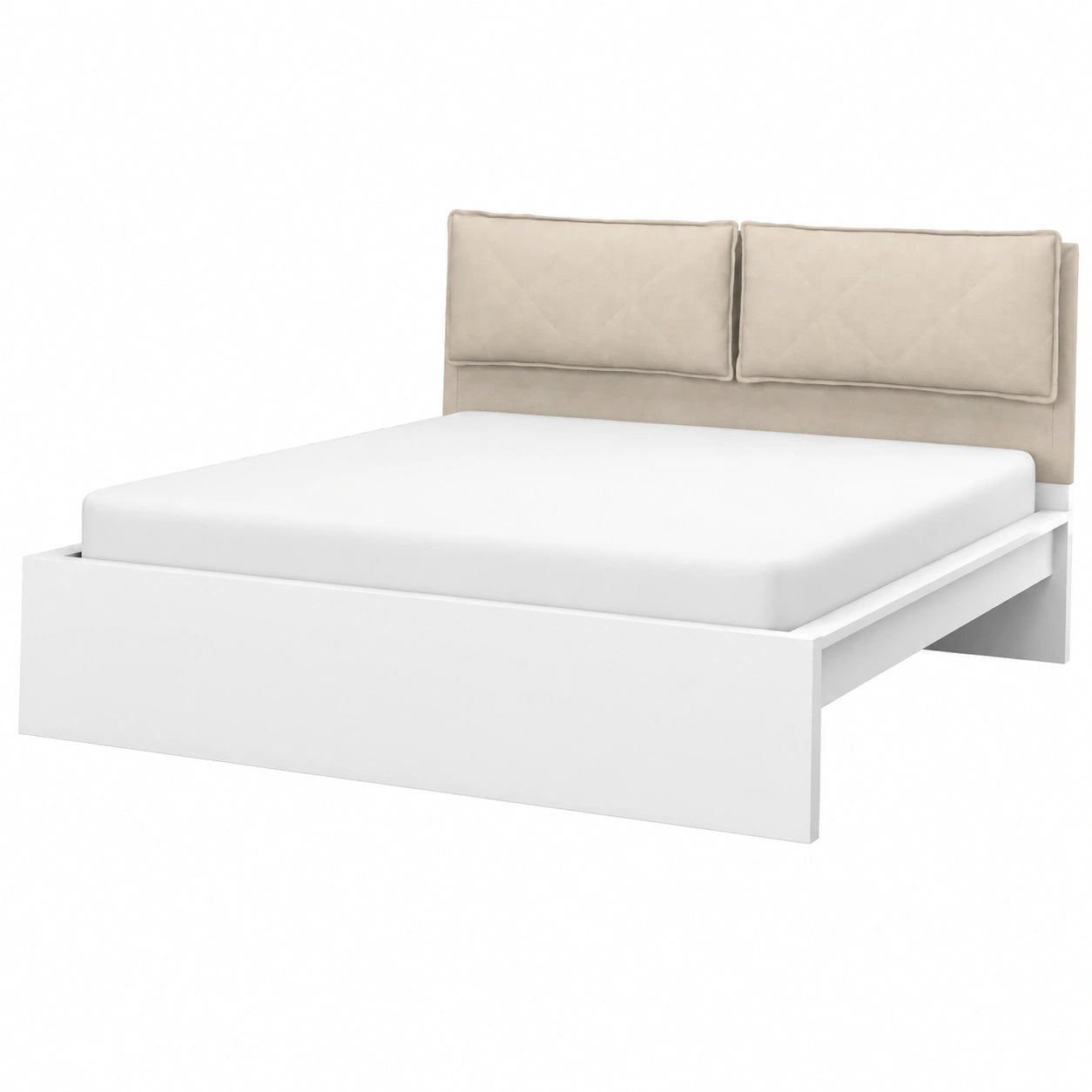 Soferia Ersatzbezug für MALM Bettkopfteil 140 cm, Allergikerfreundlich, Wasserabweisend, Majestätisch Samt Beige