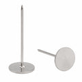 QUARKZMAN 60 Stück Polsternägel, 18 mm x 50 mm, Dekornägel für Möbel und Sofakopfteile, Silber