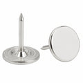 QUARKZMAN 60 Stück Polsternägel, 11 mm x 13 mm, Flachkopf, Dekorative Nägel für Möbel und Sofa, Silber