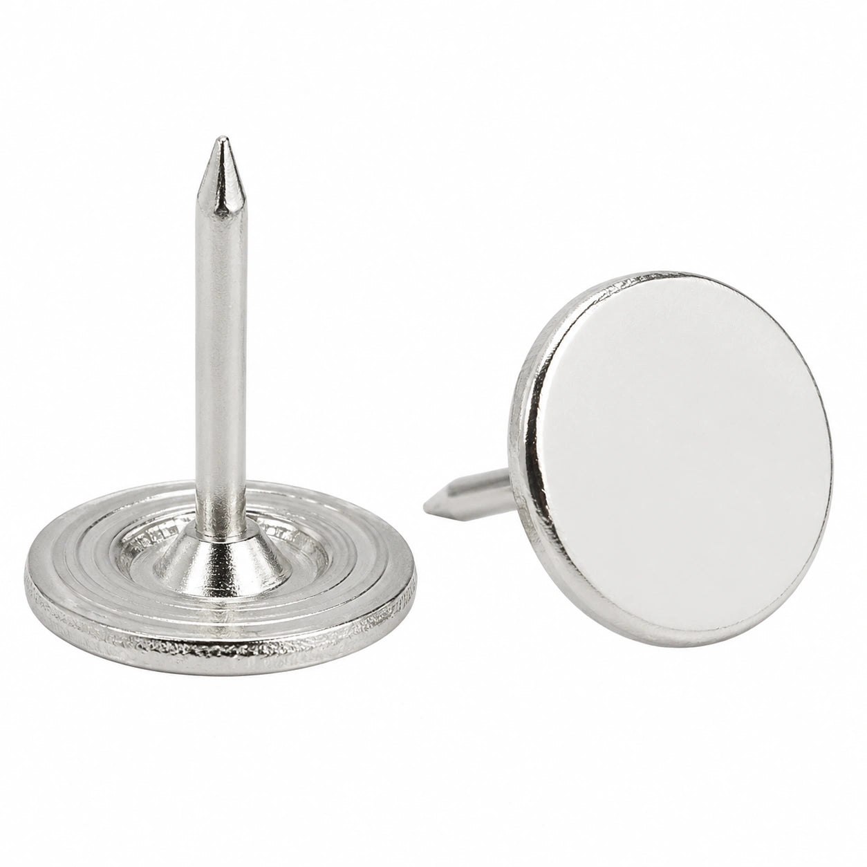 QUARKZMAN 60 Stück Polsternägel, 11 mm x 13 mm, Flachkopf, Dekorative Nägel für Möbel und Sofa, Silber