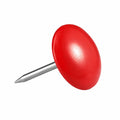 QUARKZMAN 80 Stück Polsternägel, rund, 11 mm x 17 mm, dekorative Heftzwecken für Möbel und Sofakopfteile, Rot
