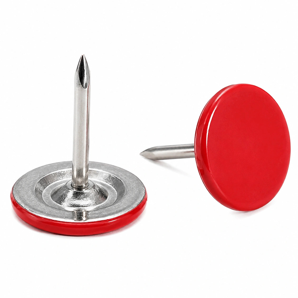 QUARKZMAN 50 Stück Polsternägel, 11 x 13 mm, flachkopf, Dekorative Möbelnägel für Sofa und Kopfteile, Rot
