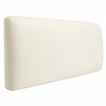 Husse für Kopfteil 210-230 cm, elastischer Lederbezug in Creme