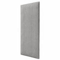 DHOME Schallabsorbierende Cord-Paneele, Selbstklebend, Stoßfest, Ideal für Wanddekoration und Kopfteile im Schlafzimmer, Grau, 60x33cm