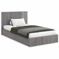 Kopfteil 120x80 cm in Grau Sonoma Eiche für Bett im klassischen Design
