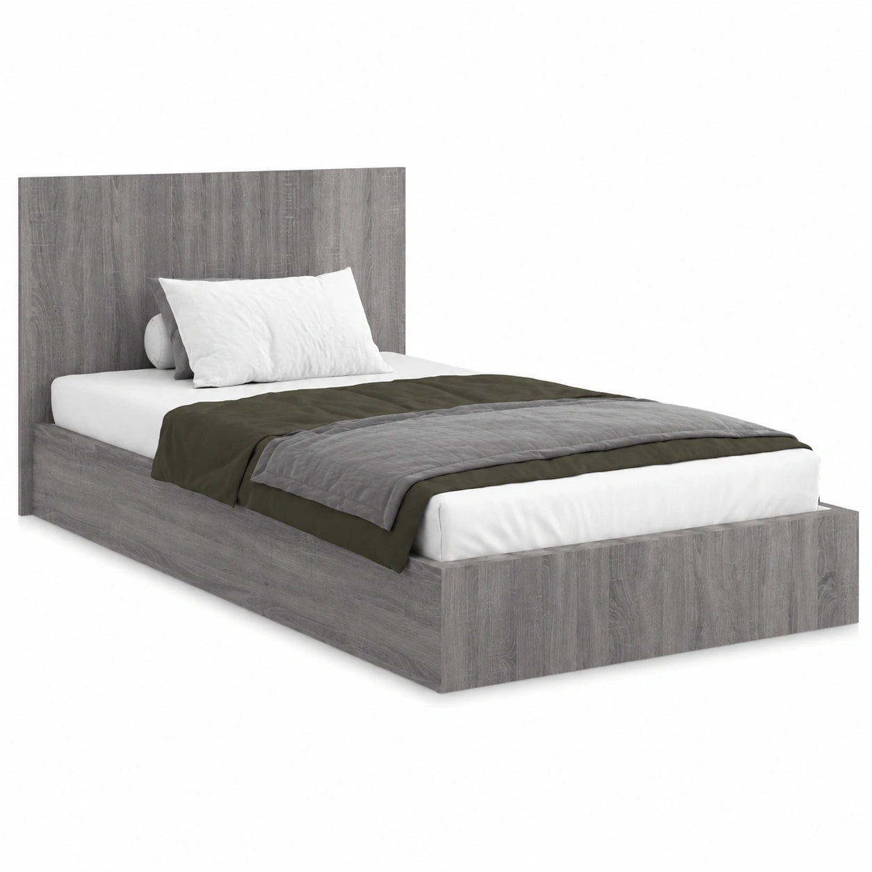 Kopfteil 120x80 cm in Grau Sonoma Eiche für Bett im klassischen Design