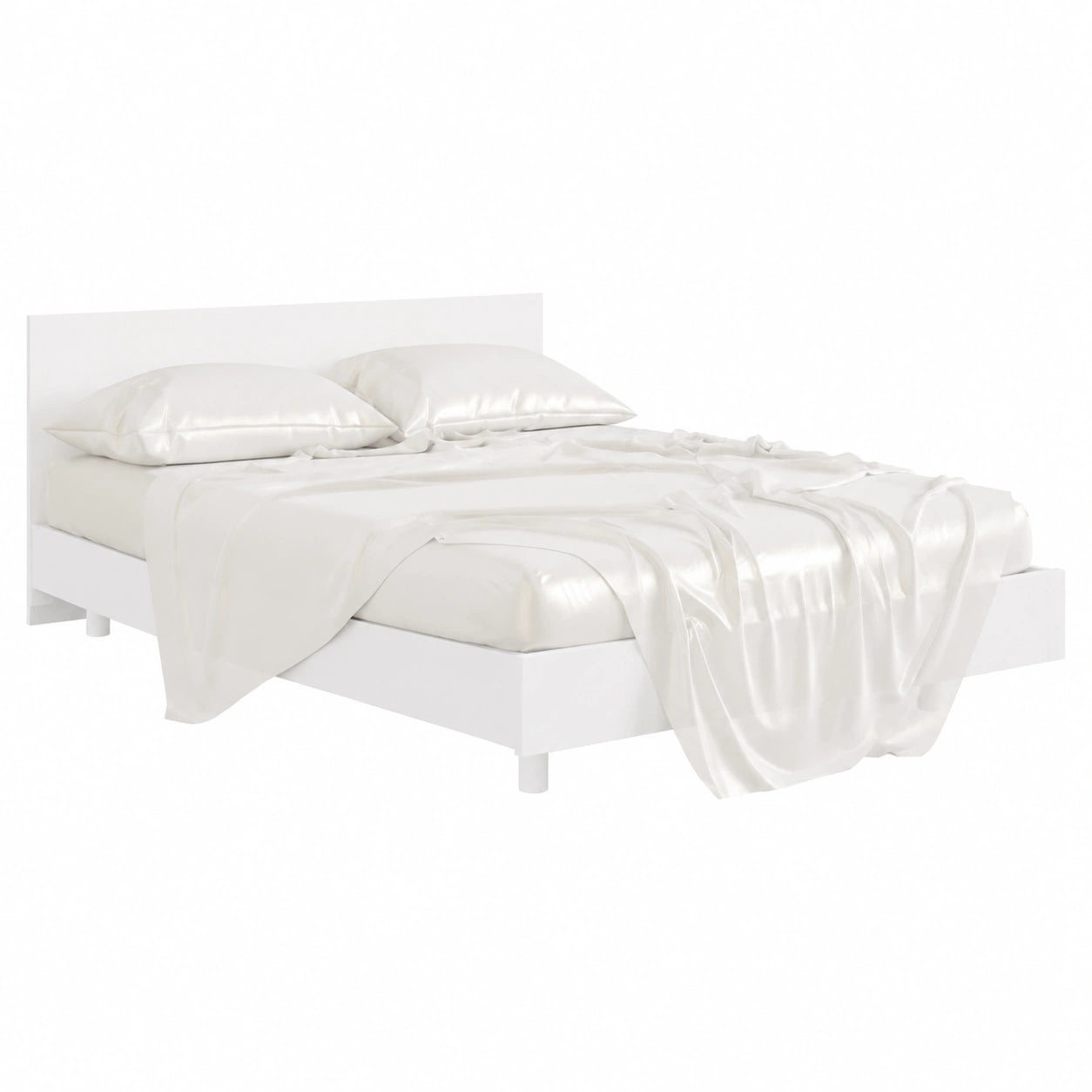 Klassisches Holz-Kopfteil für Bett 160x80 cm, Weiß