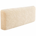 Stretch-Husse für Kopfteil, staubdicht, Jacquard, beige, 180cm