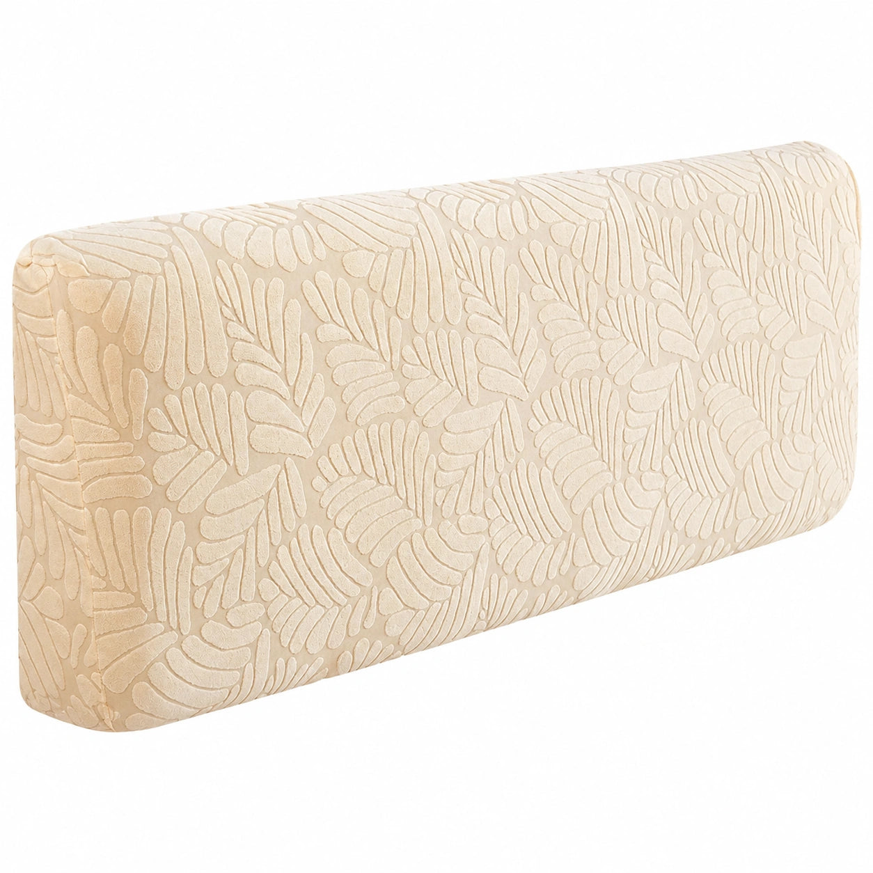 Stretch-Husse für Kopfteil, staubdicht, Jacquard, beige, 180cm