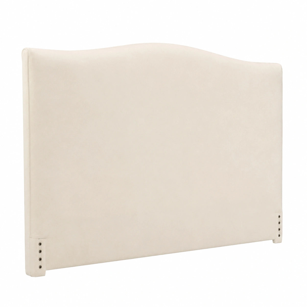 Elastische Samt-Kopfteilhusse für Schlafzimmer, Abnehmbar, Beige, 170-190cm