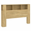 Puraday Kopfteil mit Regal für Bett 160 cm, Holzwerkstoff, feuchtigkeitsbeständig, Stauraum, modernes Design in Sonoma-Eiche