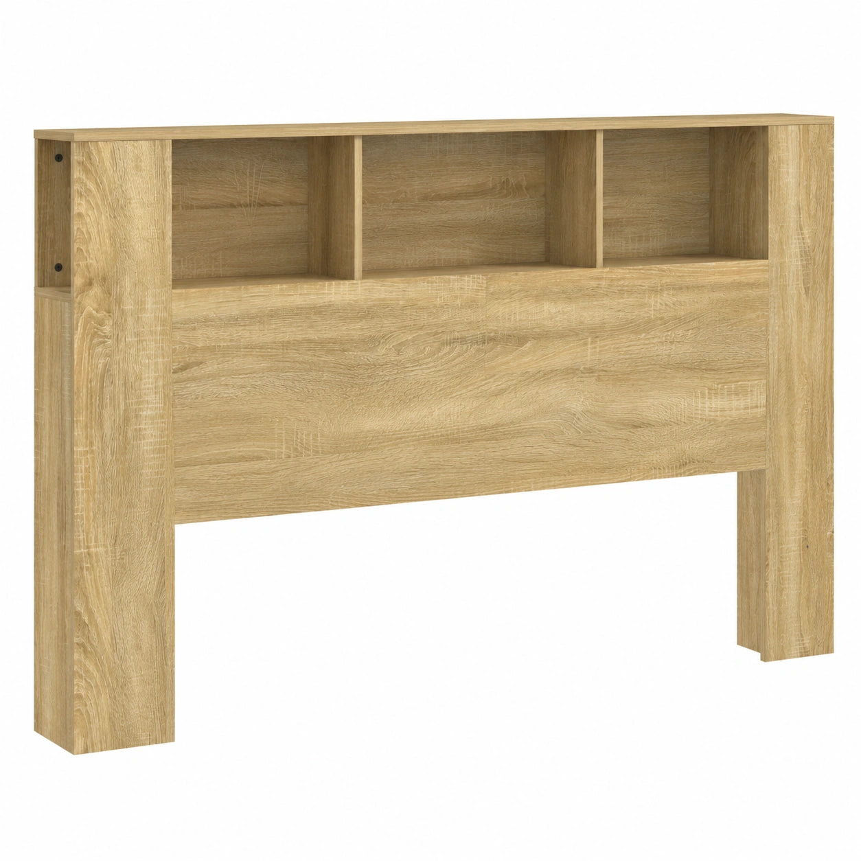 Puraday Kopfteil mit Regal für Bett 160 cm, Holzwerkstoff, feuchtigkeitsbeständig, Stauraum, modernes Design in Sonoma-Eiche