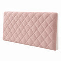 Weicher Kopfteilbezug aus Stretchstoff, universeller Staubschutz, Plüschhülle, Grau-Rosa, 180 cm