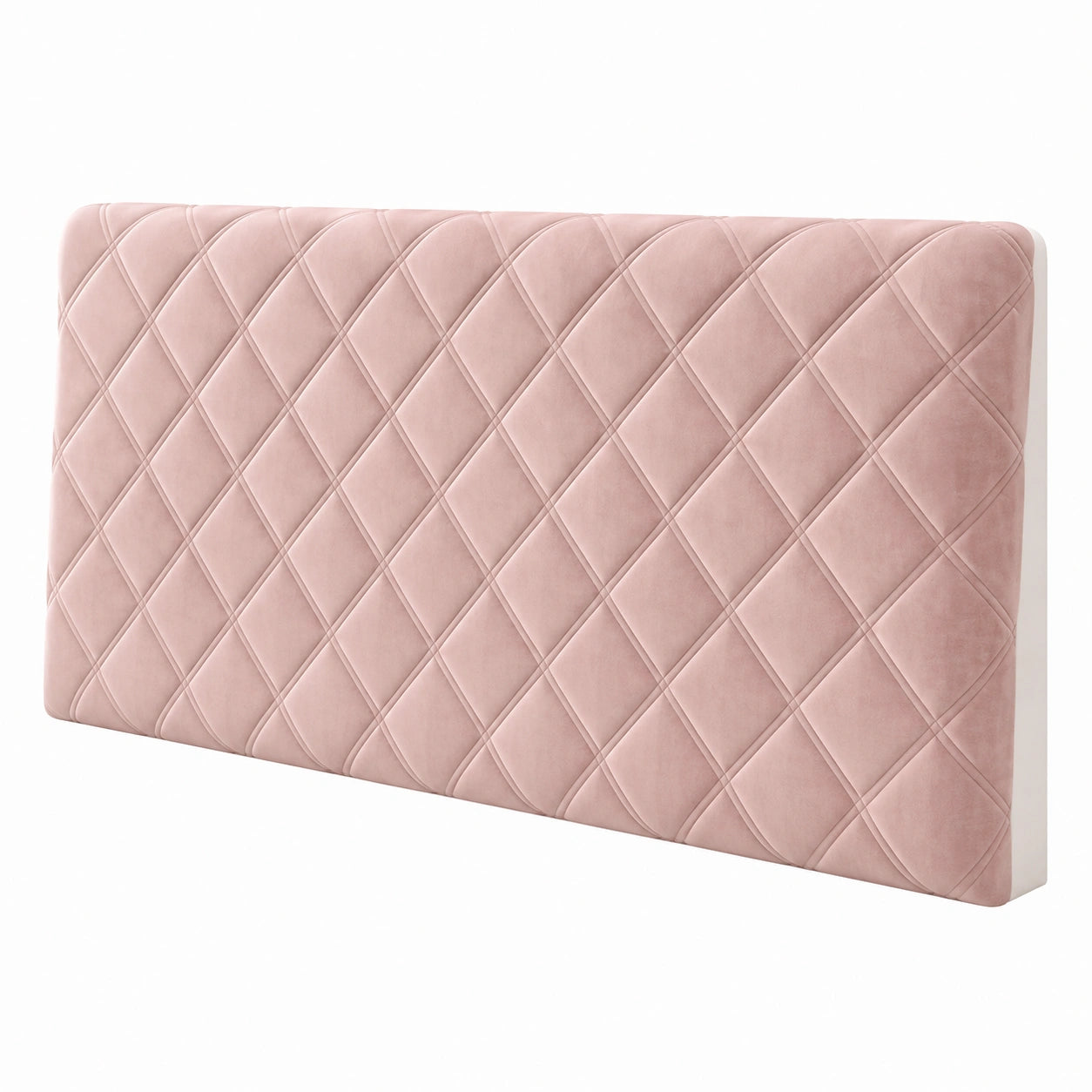 Weicher Kopfteilbezug aus Stretchstoff, universeller Staubschutz, Plüschhülle, Grau-Rosa, 180 cm