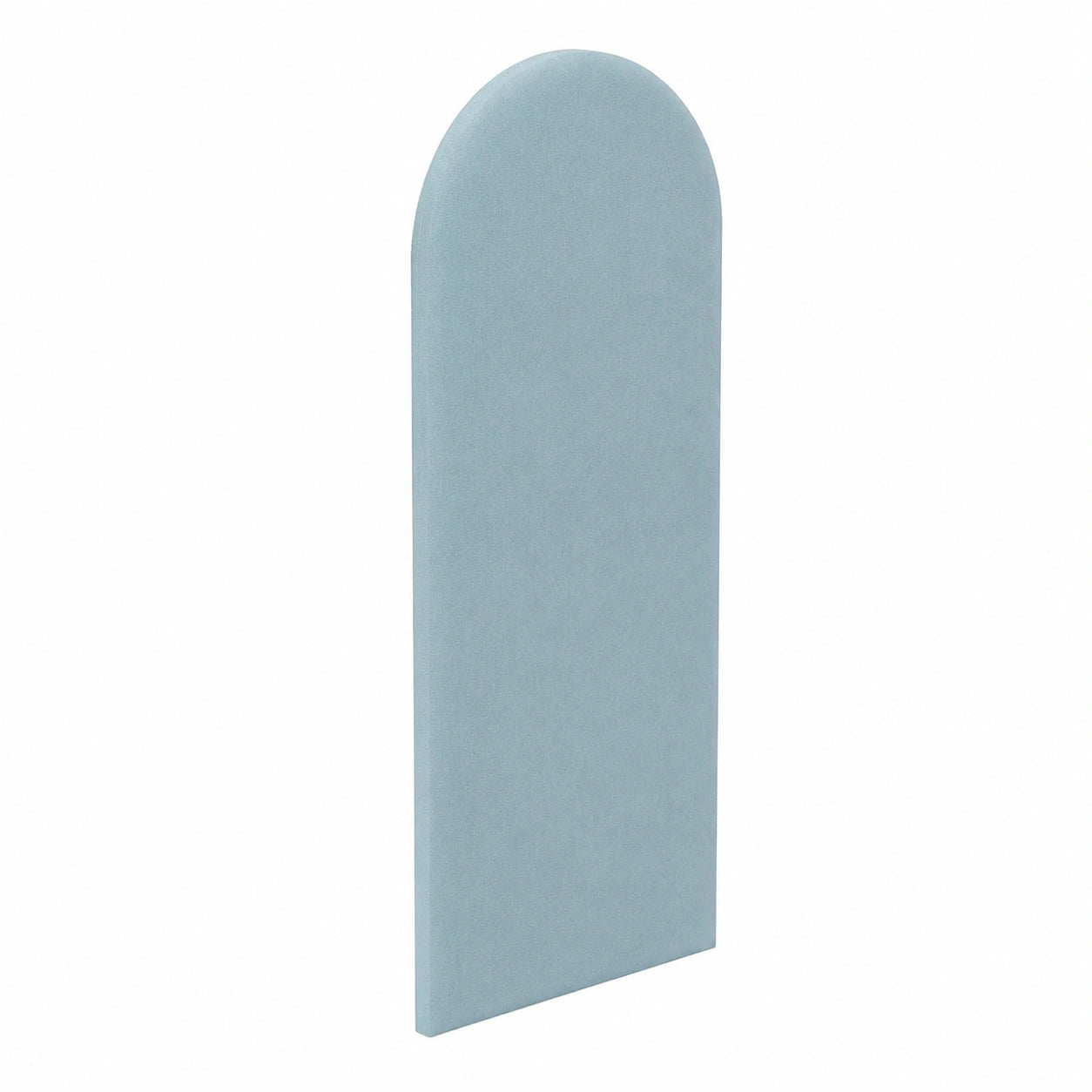 Rundbogen Wandpolster aus Samt, 30 x 60 cm, Oeko-TEX zertifiziert, Hergestellt in der EU, Hellblau M07