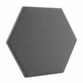 Hexagonales Samt-Wandkissen - Hellgrau, 40x35 cm - Ideal für Schlafzimmer und Wohnzimmer