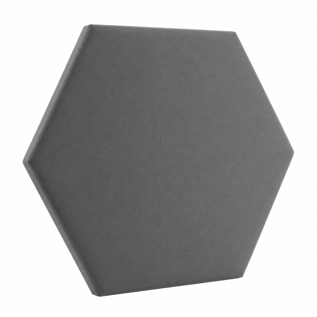 Hexagonales Samt-Wandkissen - Hellgrau, 40x35 cm - Ideal für Schlafzimmer und Wohnzimmer