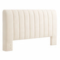 Chickwin Antikollisions-Bettkopfteilschutz, elastischer und waschbarer Bezug, staubdichte Abdeckung, abnehmbar, für Schlafzimmer (200cm, Beige)