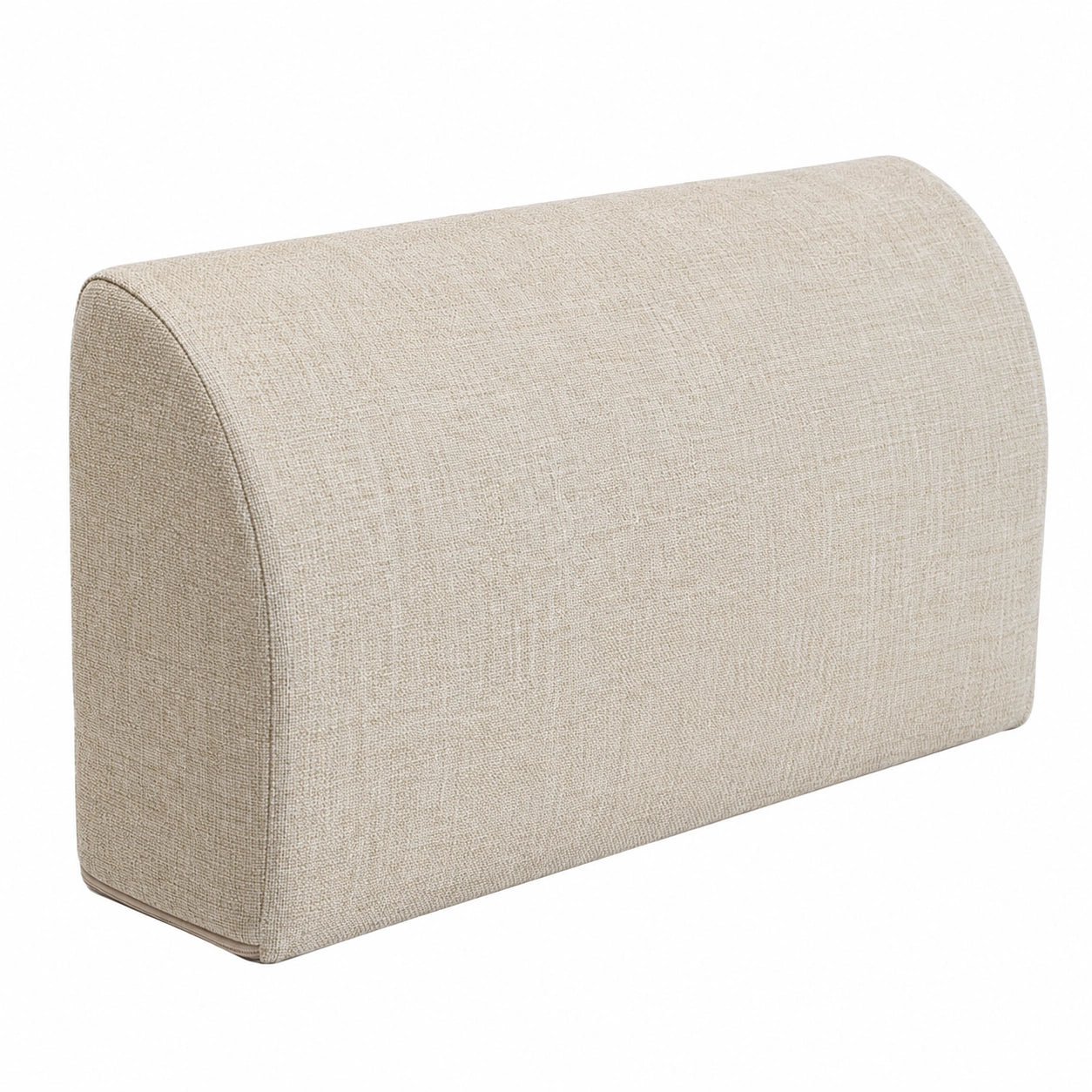 Ergonomisches Rückenstützkissen mit abnehmbarem Leinenbezug, ideal für Bett, Sofa, Bürostuhl und Autositz, in Beige