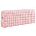 Flauschiger Kopfteilbezug, staubdicht, elastisch, 180 cm, Rosa, für gemütliche Schlafzimmerdeko