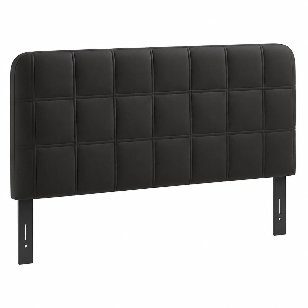 Waschbarer Velours-Kopfteilbezug, Staubschutz, Stretch, Schwarz, 180 cm, für Einzel- und Doppelbetten