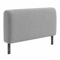 FANSU Polarfleece Kopfteilbezug Grau, Elastisch & Staubdicht, für Schlafzimmer Dekor, 150cm