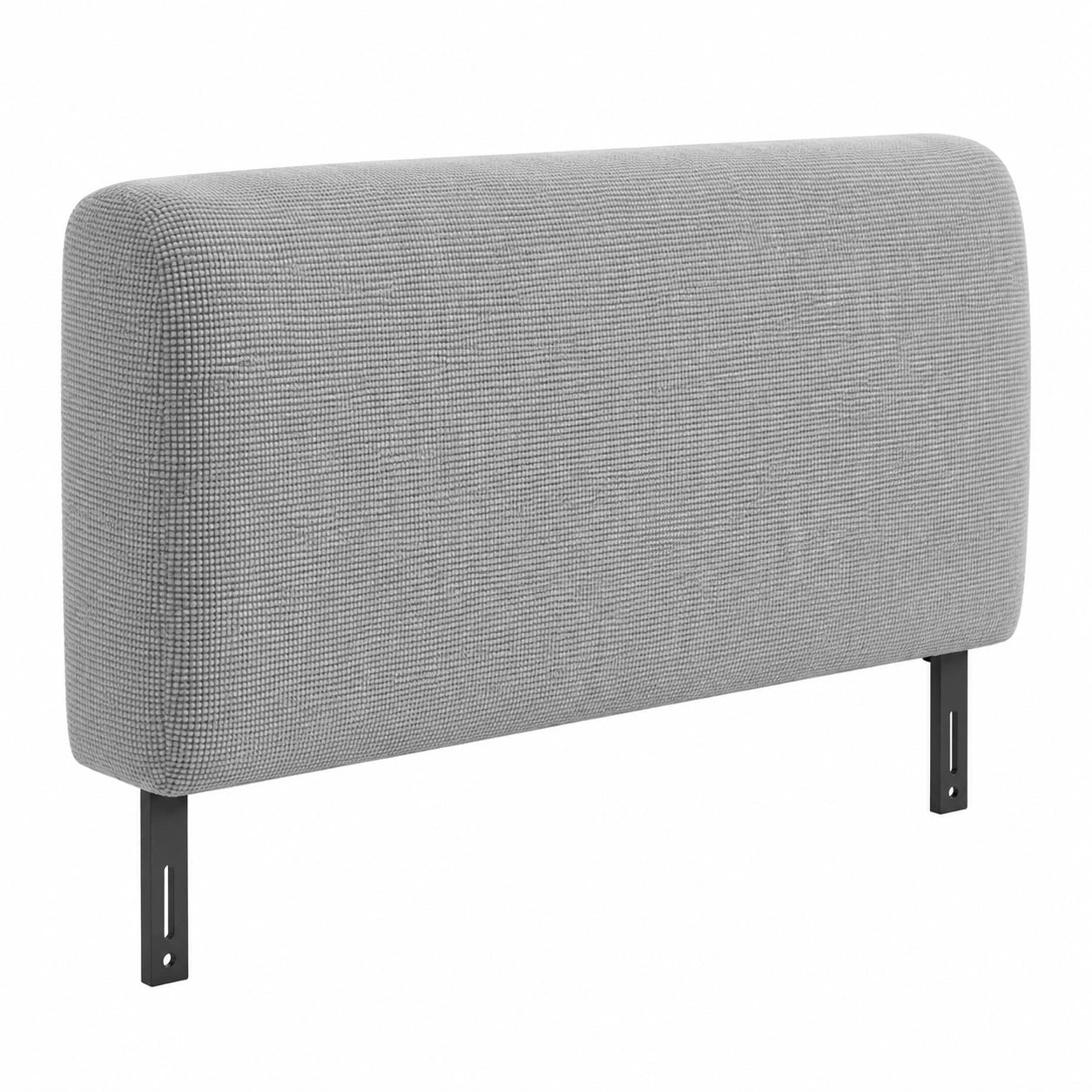FANSU Polarfleece Kopfteilbezug Grau, Elastisch & Staubdicht, für Schlafzimmer Dekor, 150cm