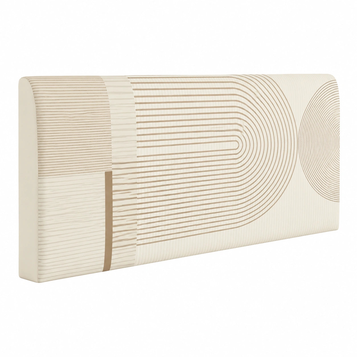 Kopfteilbezug für Betten, weiche 3D-staubdichte Abdeckung, dekorative und schützende Husse, All-Inclusive, in Creme, 180 cm