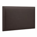 Wandkissen Rechteck aus Öko-Leder, 80x20 cm Polsterpaneele, Oeko-TEX zertifiziert, Dunkelbraun, Hergestellt in der EU