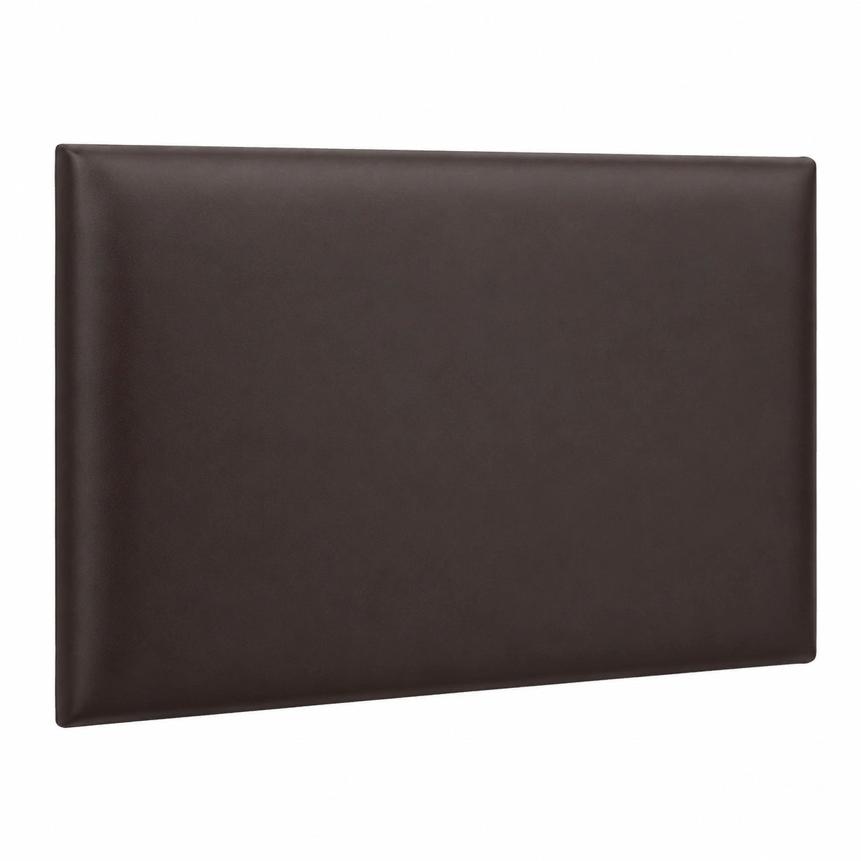 Wandkissen Rechteck aus Öko-Leder, 80x20 cm Polsterpaneele, Oeko-TEX zertifiziert, Dunkelbraun, Hergestellt in der EU