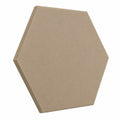 Gepolstertes Hexagon Kopfteil aus Premium Samt, 40x35 cm, Beige - Wandpaneel Schlaf- und Wohnzimmerdeko