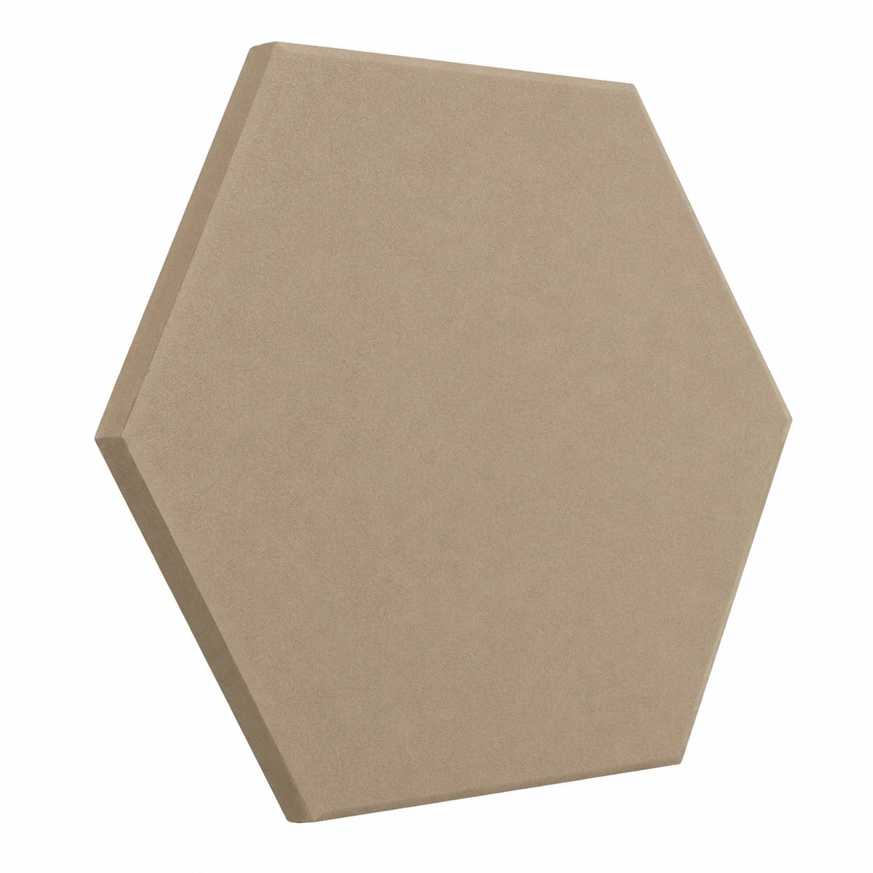 Gepolstertes Hexagon Kopfteil aus Premium Samt, 40x35 cm, Beige - Wandpaneel Schlaf- und Wohnzimmerdeko