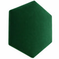 Hexagonale Samt-Wandkissen für Schlafzimmer und Wohnzimmer, Luxus-Polsterpaneel in Flaschengrün