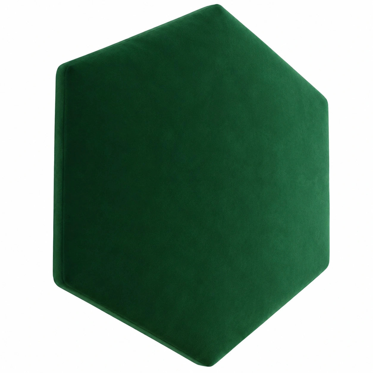 Hexagonale Samt-Wandkissen für Schlafzimmer und Wohnzimmer, Luxus-Polsterpaneel in Flaschengrün