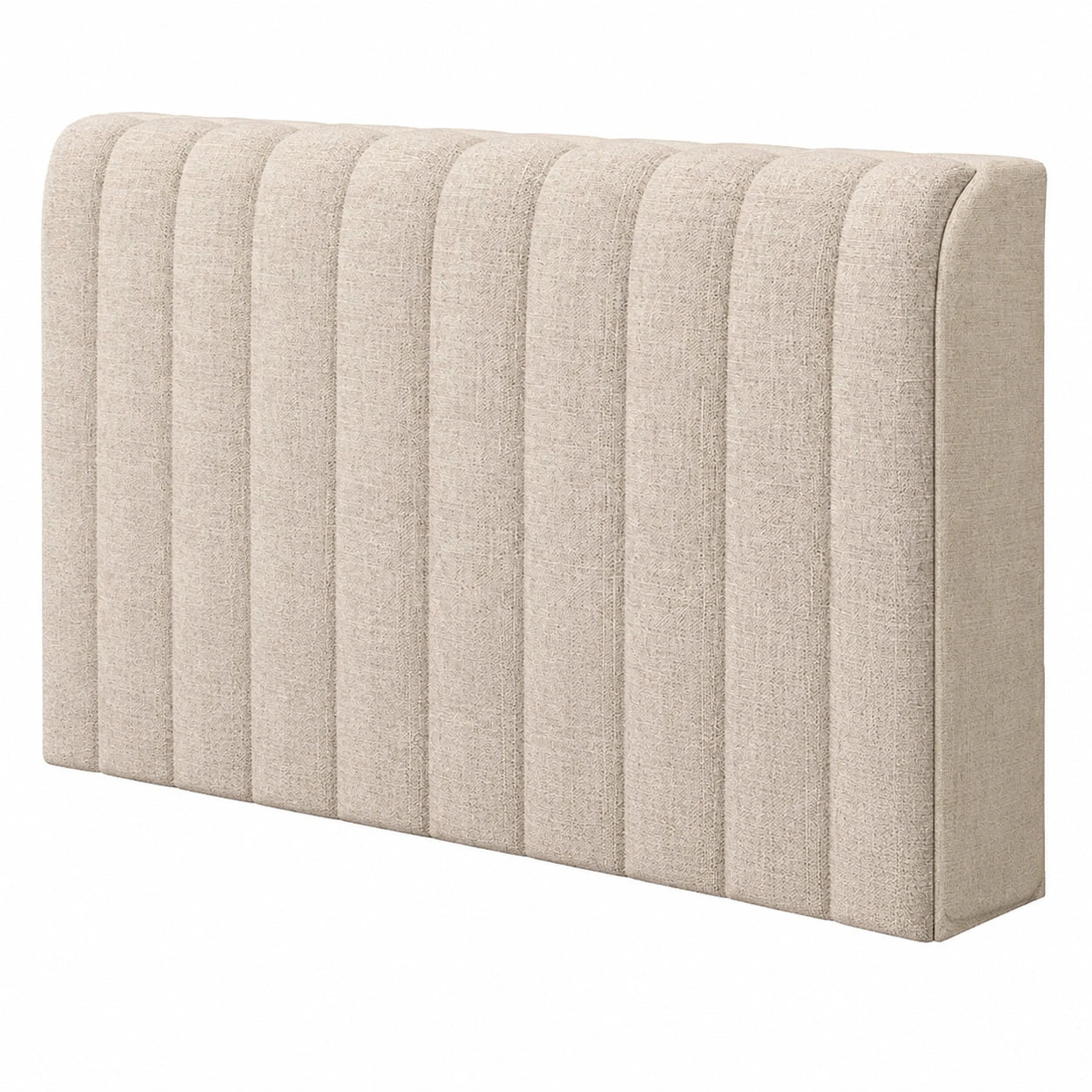 Elastischer Kopfteilbezug aus Baumwoll-Leinen, Beige, 210 cm – Weicher Schutz für Bettkopfteil