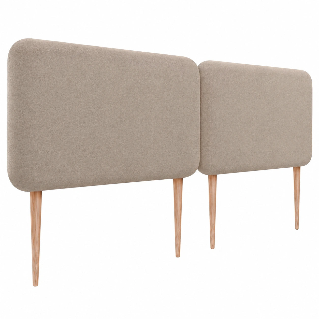 DHOME Akustik-Kopfteil aus Aqualine-Stoff, Beige, 220cm
